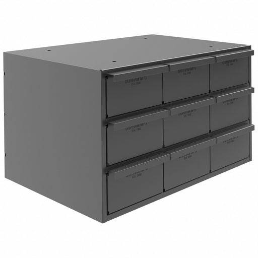 Bin Cab 9GrayDrwr Gray 10 7/8 H GrayDrwr