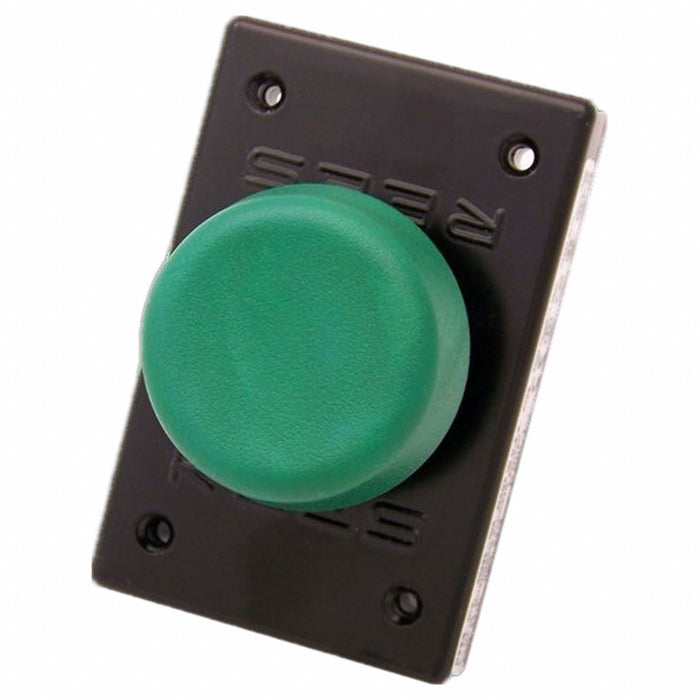 Push Button Plastic Green 2-1/4in