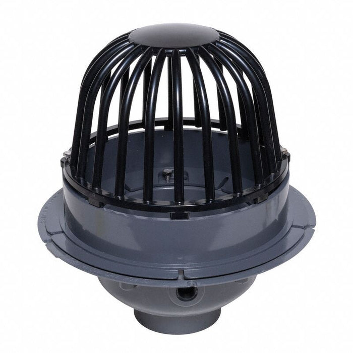 PVC Roof Drain w/Dome and Dam Collar 3 
