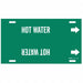 Pipe Marker Hot Water 8 in H 16 in W