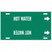 Pipe Marker Hot Water 10 in H 24 in W