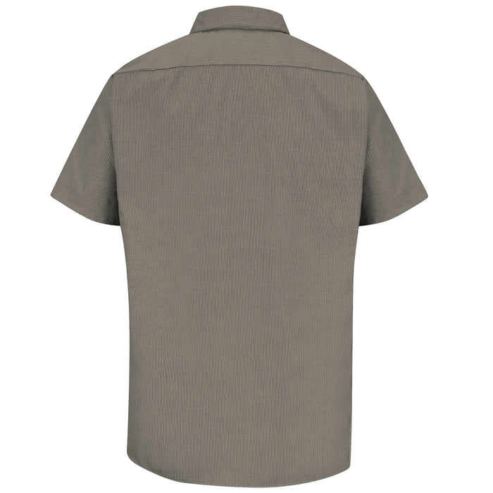 Men's Short Sleeve Striped Work Shirt