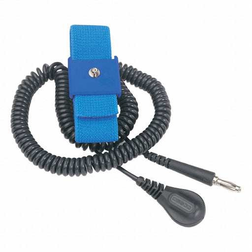 Wrist Strap Silver Nylon W 6 Ft Cord
