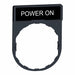 LegndPlate PowerOn Wht/Blk/Red Rectangle