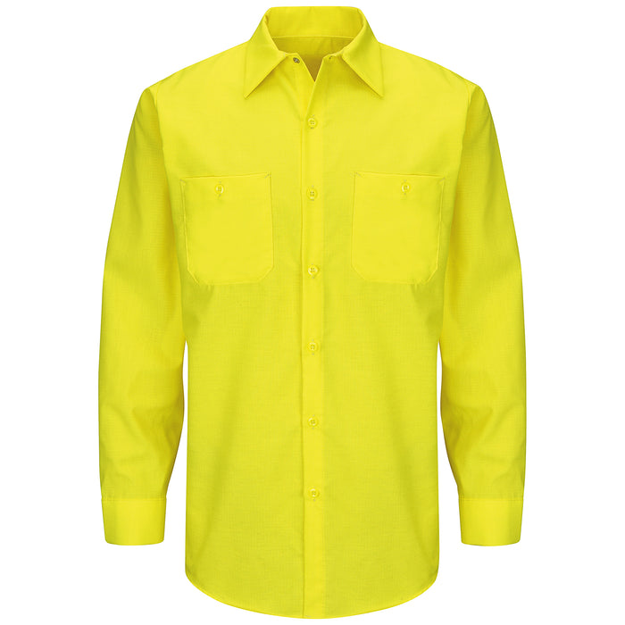 Men's Hi-Visibility Long Sleeve Ripstop Work Shirt - Type R, Class 2
