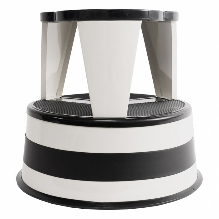 Rolling Step Stool 350 lb Cap. 11 lb Wht