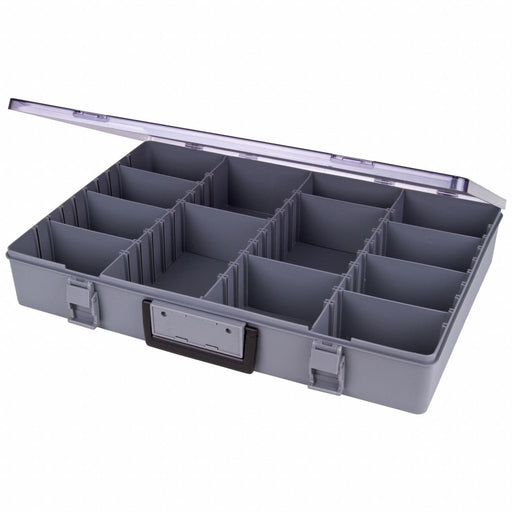 K4979 Comprt Bx Dbl Positive Locking Gray 3 in