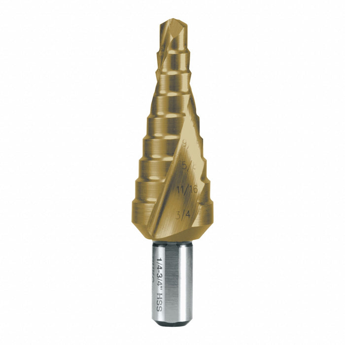 Step Drill Bit HSS TIN Size No 3