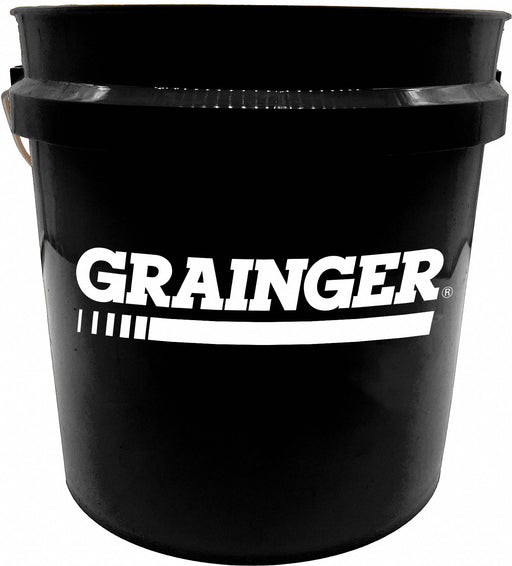 2 GAL PLASTIC PAIL - BLACK Grainger Logo