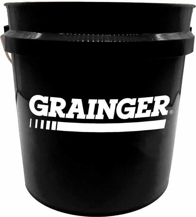 2 GAL PLASTIC PAIL - BLACK Grainger Logo