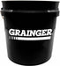 2 GAL PLASTIC PAIL - BLACK Grainger Logo