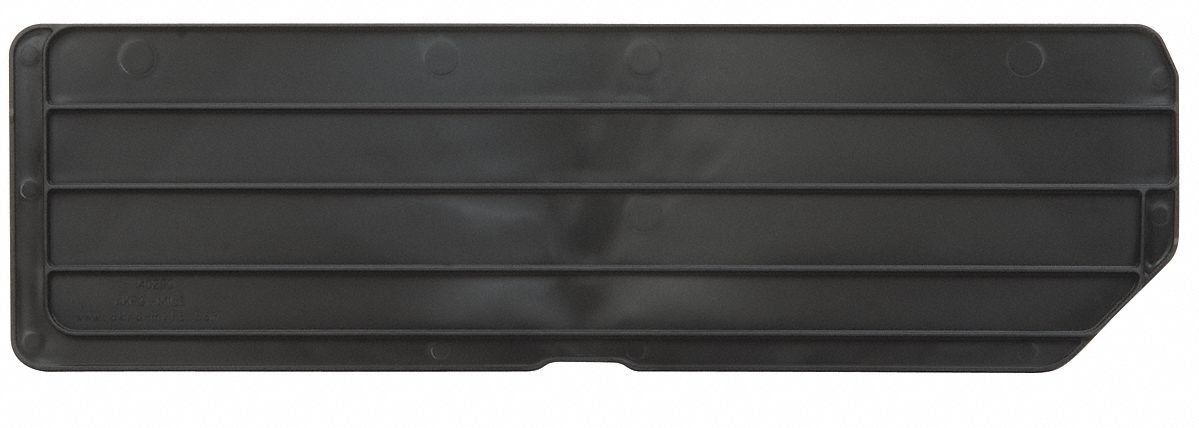 BinDivider 16.25inL Plastic Black PK2
