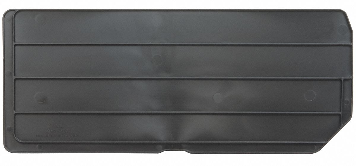 BinDivider 16.25inL Plastic Black PK3