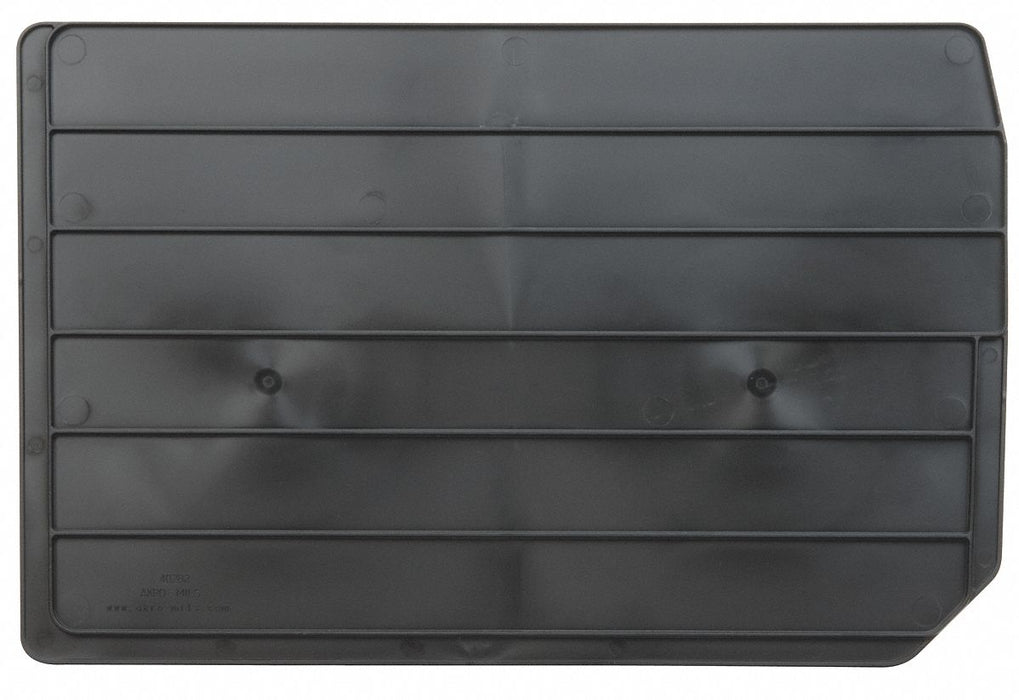 Bin Divider 16.25 in L Plastic Black