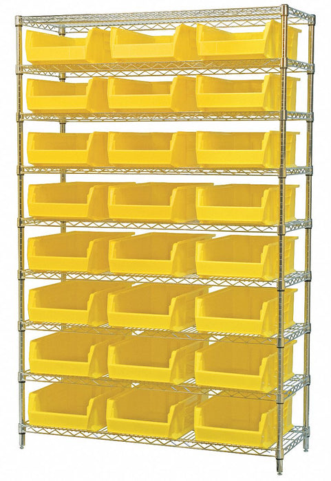 D5362 Bin Shlvng 18inx74inx48in Yellow