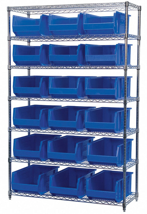D5363 Bin Shlvng 18inx74inx48in Blue