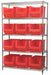 D5364 Bin Shlvng 18inx74inx48in Red