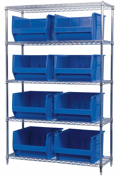 D5365 Bin Shlvng 18inx74inx48in Blue