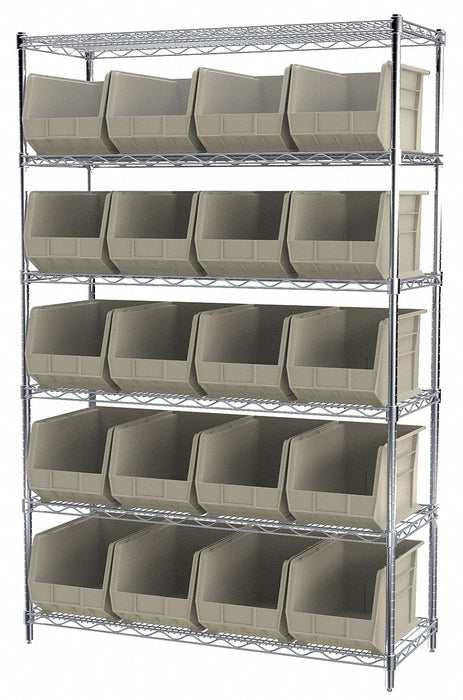D5366 Bin Shlvng 18inx74inx48in Stone