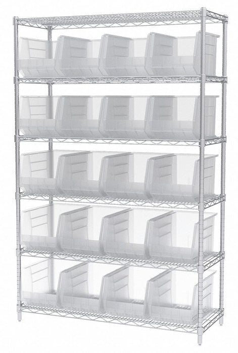D5366 Bin Shlvng 18inx74inx48in Clear