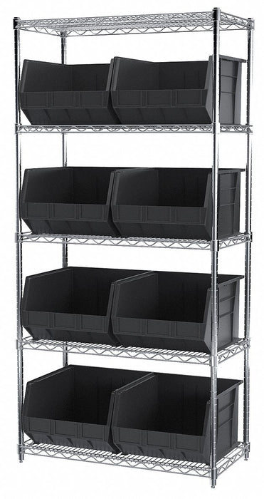 D5367 Bin Shlvng 18inx74inx36in Black