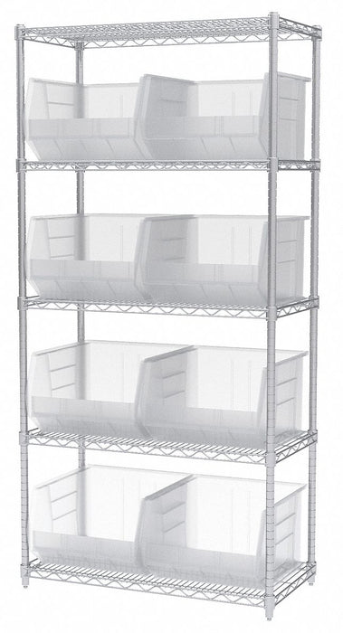 D5367 Bin Shlvng 18inx74inx36in Clear