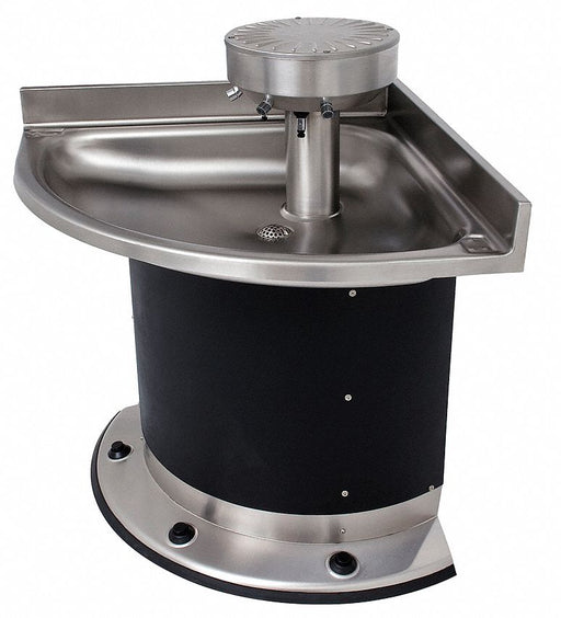 WashFountain 37inL 37inW Blk/Silver