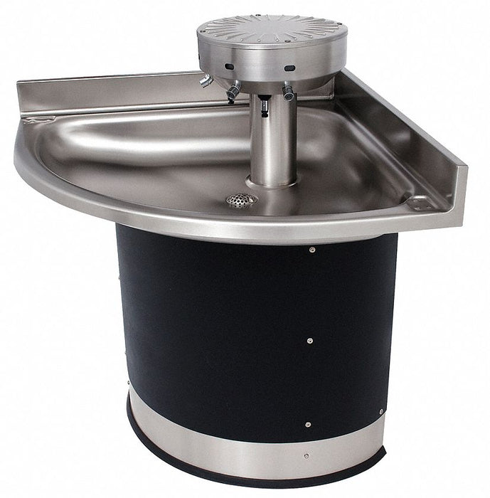 WashFountain 37inL 37inW Blk/Silver
