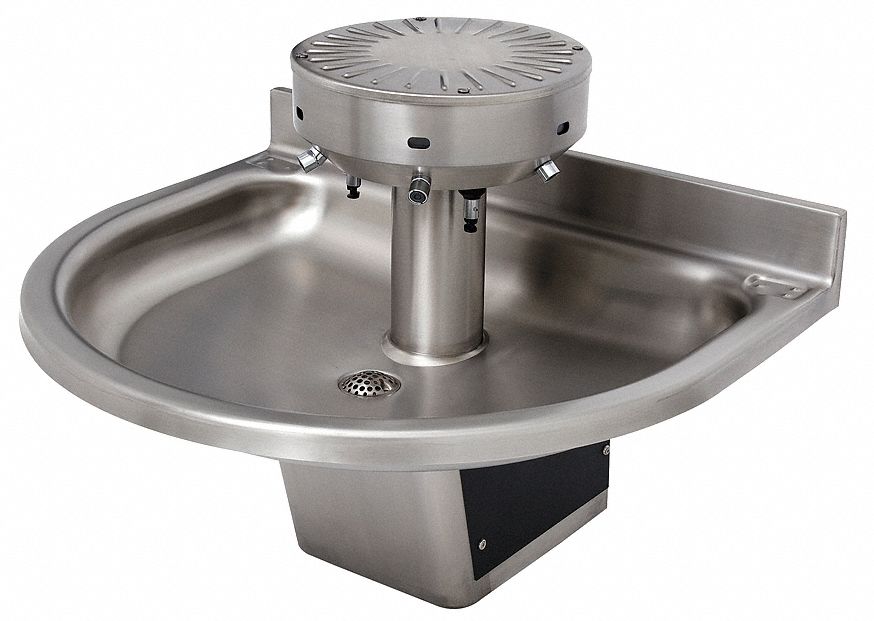 WashFountain 38inL 32inW Blk/Silver