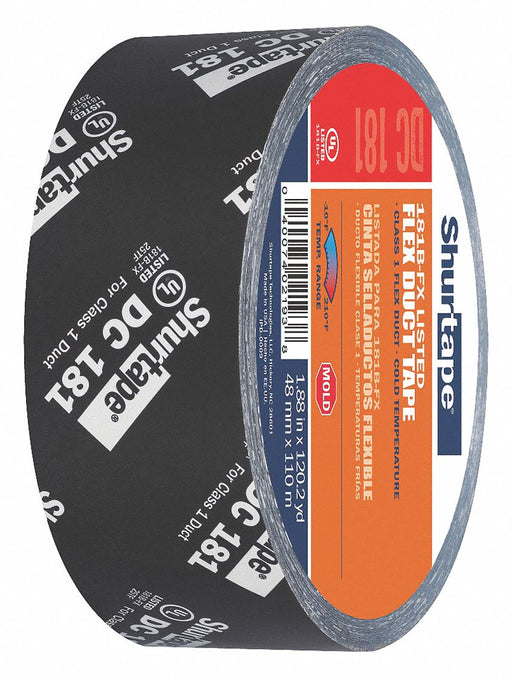 DuctTape Black 120-1/4ydL 1-7/8inW