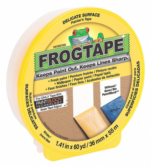 Masking Tape 1 3/8 W 60 yd L Yellow