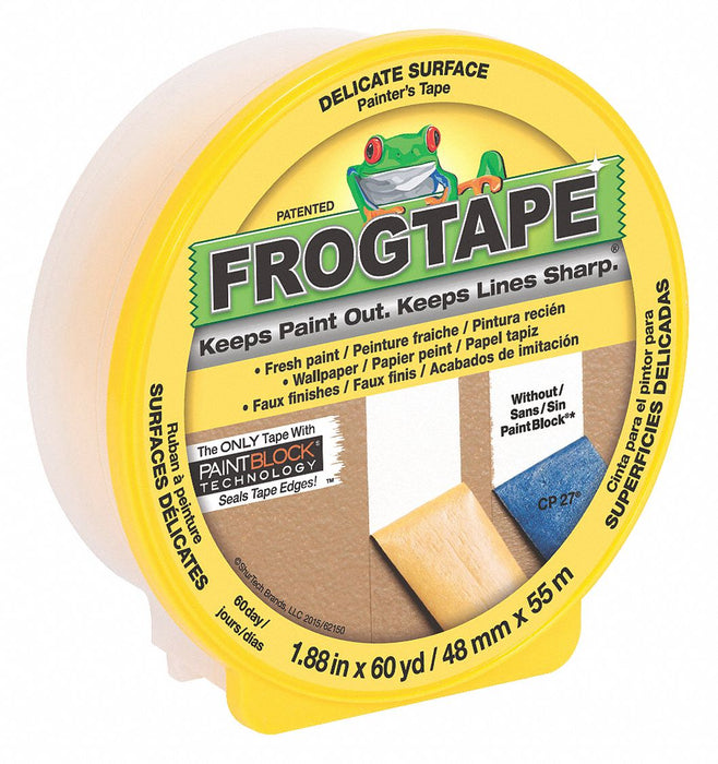 Masking Tape 1 7/8 W 60 yd L Yellow