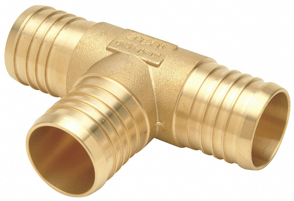 Tee Brass Barbed1in 3/4in 3/4in