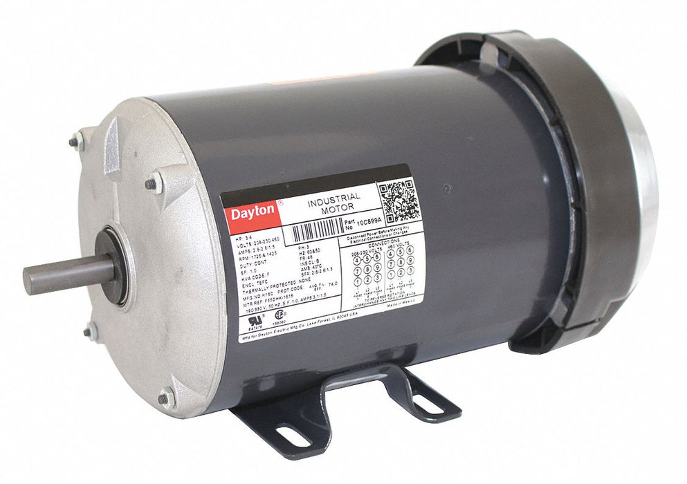 GP Motor 3/4 HP 1 725 RPM 208-230/460V