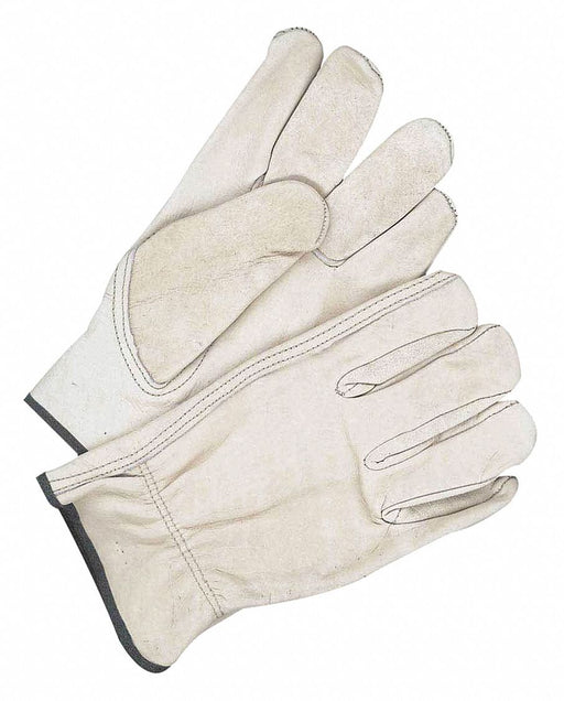 PR Leather Gloves Shirred Slip-On Cuff S