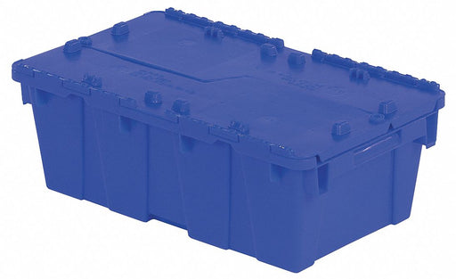 H7036 AttachedLidTote 15.25inL 10.875inW Blue