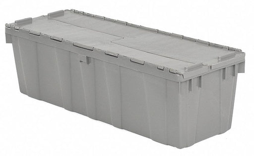 AttachedLidTote 23.5inL 15.75inW Gray
