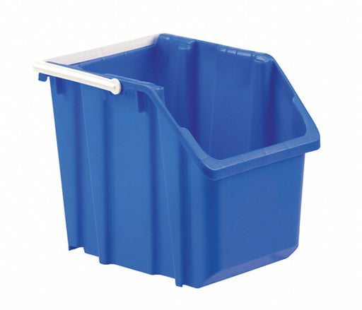 Stack and Nest Bin Blue Solid Plastic