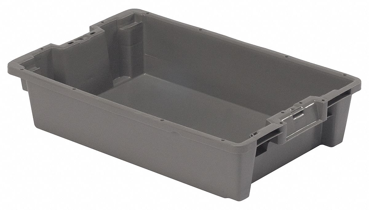 Stack and Nest Ctr Gray Solid Plastic