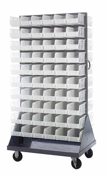 Mobile Louvered Flor Rack 25inx72inx36in