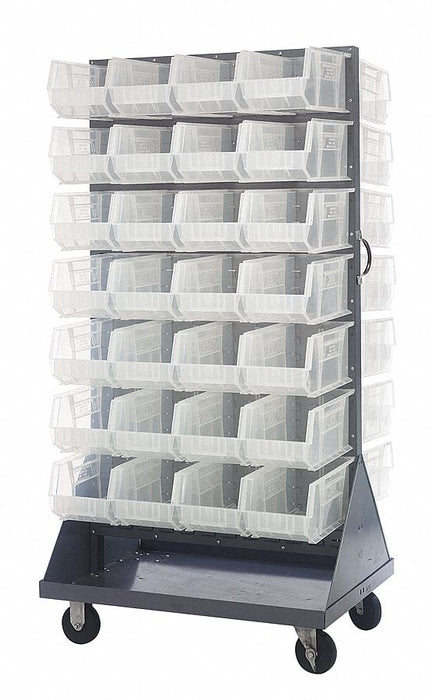Mobile Louvered Flor Rack 25inx72inx36in