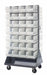 Mobile Louvered Flor Rack 25inx72inx36in