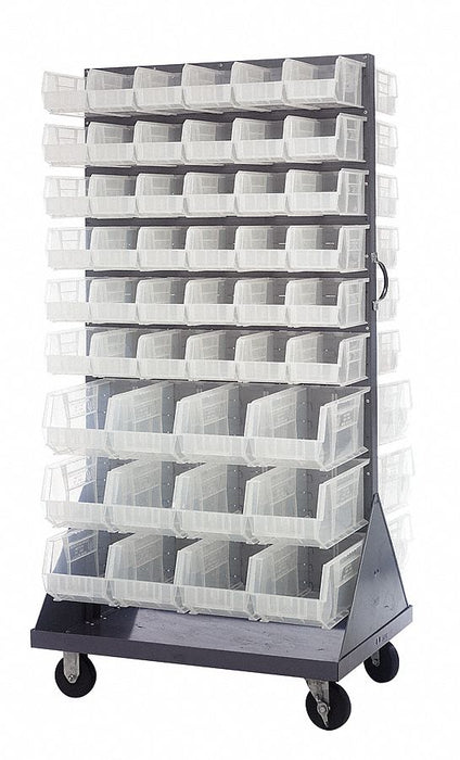 Mobile Louvered Flor Rack 25inx72inx36in