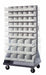 Mobile Louvered Flor Rack 25inx72inx36in