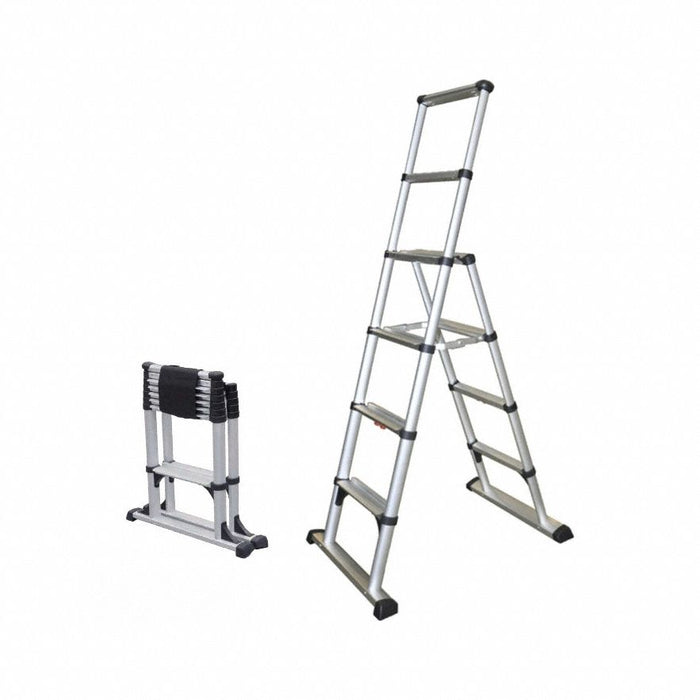 Stepladder 6 Steps 6 ft H Silver