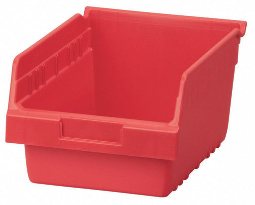 D5434 Shelf Bin Red Plastic 6 in