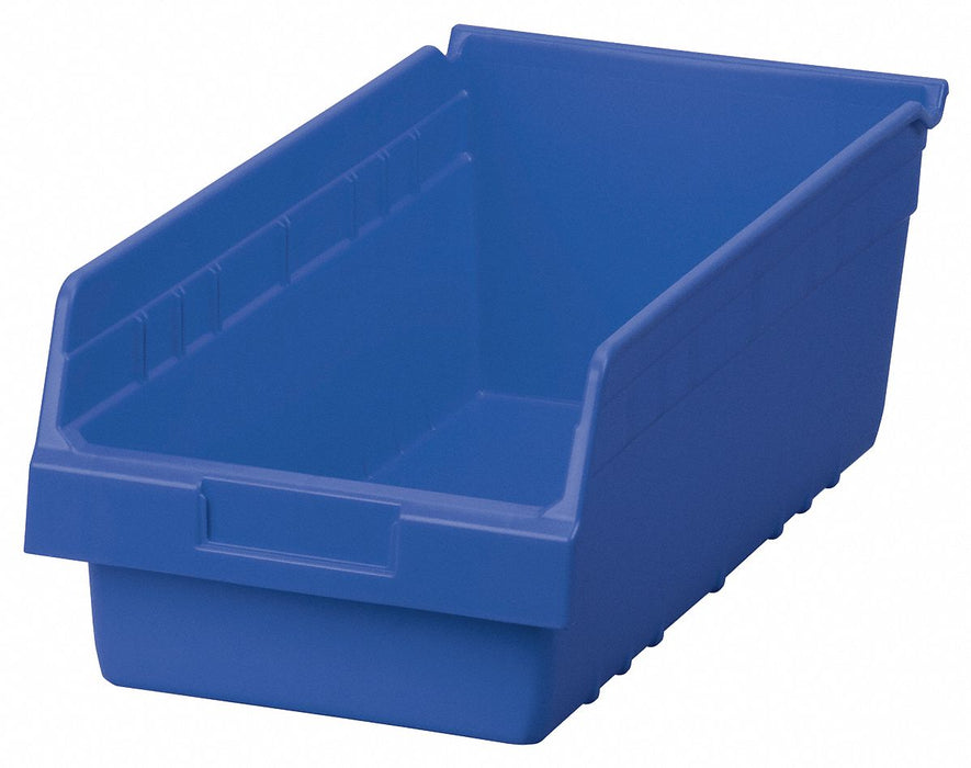 D5435 Shelf Bin Blue Plastic 6 in