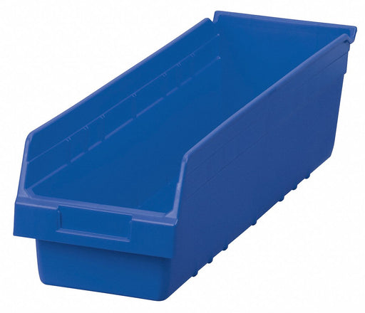 D5436 Shelf Bin Blue Plastic 6 in