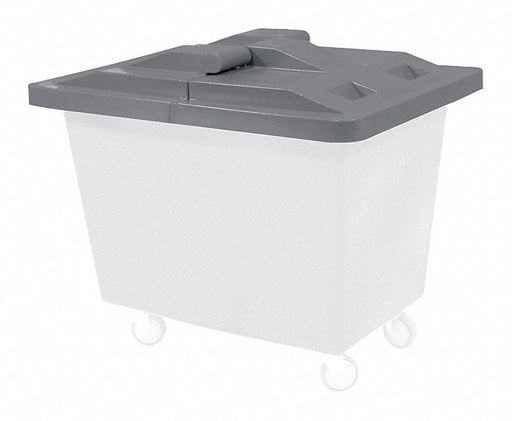 Poly Hinged Lid 16 Bu Gray