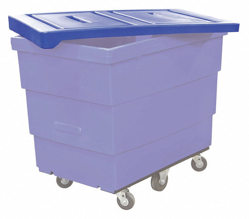 Poly Hinged Lid 10 Bu Blue
